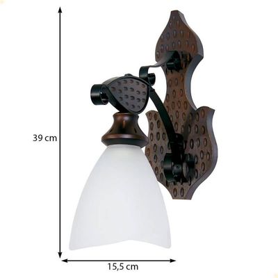 Arandela Rustica Muller 1 Lâmpada Envelhecida 500e