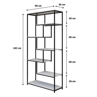 Estante Brooklyn Alta 07 Prateleiras 182x90x30cm