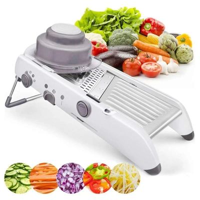 Cortador Ralador Fatiador Legumes Verduras Mandoline Inox - Praticidade Na Cozinha Branco