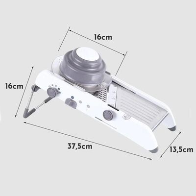 Cortador Ralador Fatiador Legumes Verduras Mandoline Inox - Praticidade Na Cozinha Branco