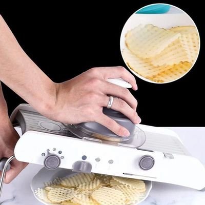 Cortador Ralador Fatiador Legumes Verduras Mandoline Inox - Praticidade Na Cozinha Branco