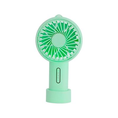 Ventilador Portátil Para Mesa Recarregável Com Base Azul