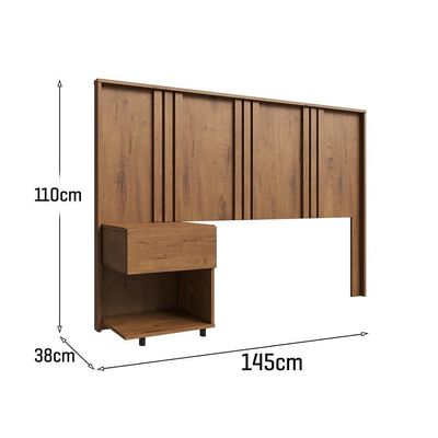 Cabeceira Sleep Movelove Cama Solteiro + Criado Suspenso