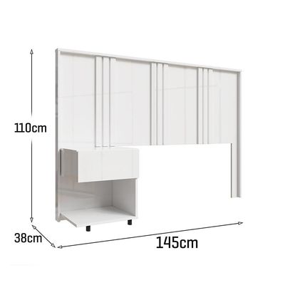 Cabeceira Sleep Movelove Cama Solteiro + Criado Suspenso