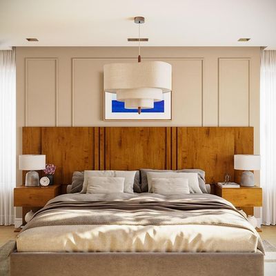 Cabeceira Casal Para Cama Queen / King Com 2 Mesas Cinamomo Sleep Movelove Cinamomo