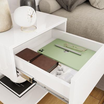 Cabeceira Casal Para Cama Queen / King Com 2 Mesas Branco Sleep Movelove Branco