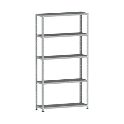 Estante De Estrutura Metálica Com 5 Prateleiras 175cm(a)92acm(l)30cm(p) Sem Reforço Cinza