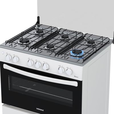 Fogao 6 Bocas Venax Picasso Mesa Inox GIIi Branco Gas Glp