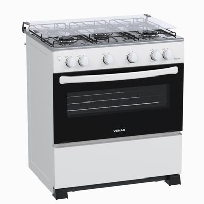 Fogao 5 Bocas Venax Picasso Mesa Inox GIIi Branco Gas Glp