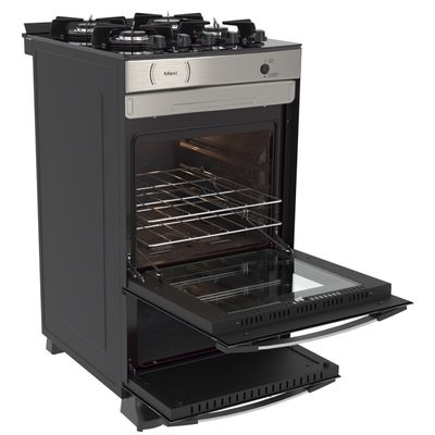 Fogao 4 Bocas Venax Maxi Vitreo Inox Gas Glp