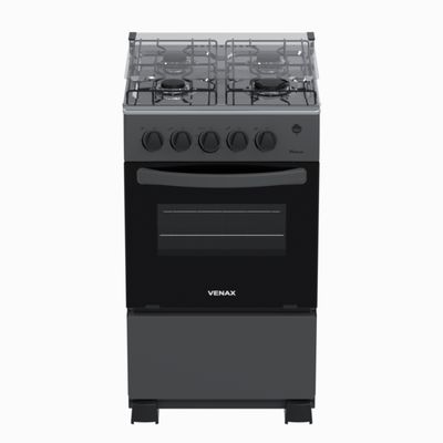 Fogao 4 Bocas Venax Picasso Mesa Inox GIIi Grafite Gas Glp