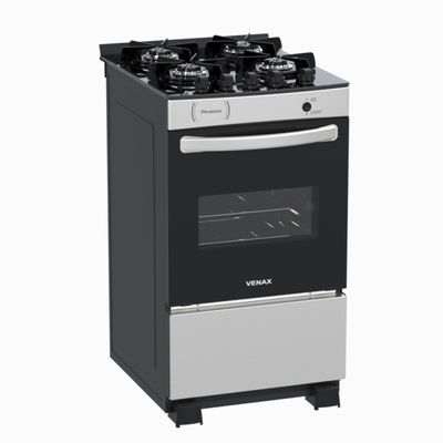Fogao 4 Bocas Venax Picasso Vitreo Inox Gas Glp