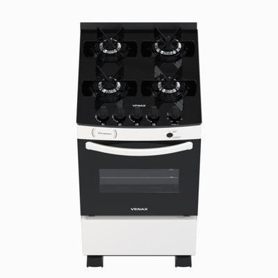 Fogao 4 Bocas Venax Picasso Vitreo Branco Gas Glp
