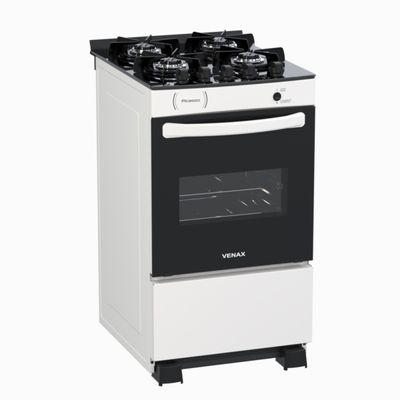 Fogao 4 Bocas Venax Picasso Vitreo Branco Gas Glp