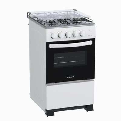 Fogao 4 Bocas Venax Picasso Mesa Inox GIIi Branco Gas Glp