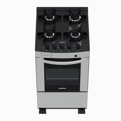 Fogao 4 Bocas Venax Delplus Vitreo Bl Inox Gas Glp