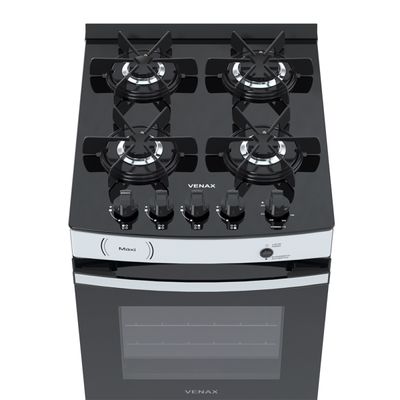 Fogao 4 Bocas Venax Maxi Vitreo Branco Gas Glp
