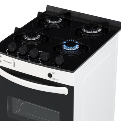 Fogao 4 Bocas Venax Picasso Vitreo Branco Gas Glp