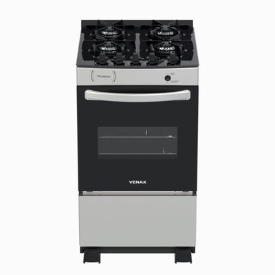 Fogao 4 Bocas Venax Picasso Vitreo Inox Gas Glp