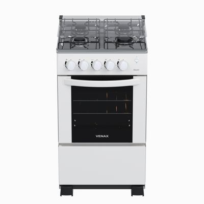 Fogao 4 Bocas Venax Gaudi Mesa Inox GIIi Branco Gas Glp