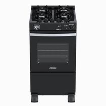 Fogao 4 Bocas Venax Gaudi Vetro Vitreo Preto Fosco Gas Glp