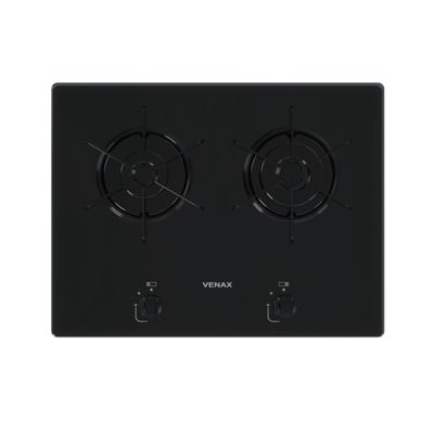 Cooktop Linear 2 Bocas Venax Arena Preto Gas Glp