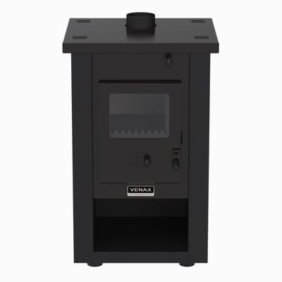 Calefator a Lenha Pyron Dupla Combustao Preto Fosco