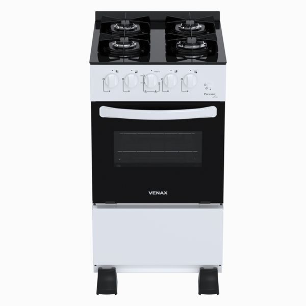 Fogao 4 Bocas Venax Picasso Line Branco Gas Glp