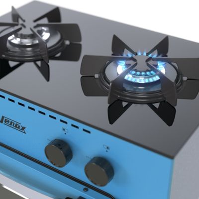 Fogao 2 Bocas Venax Mini Cook Azul Glp