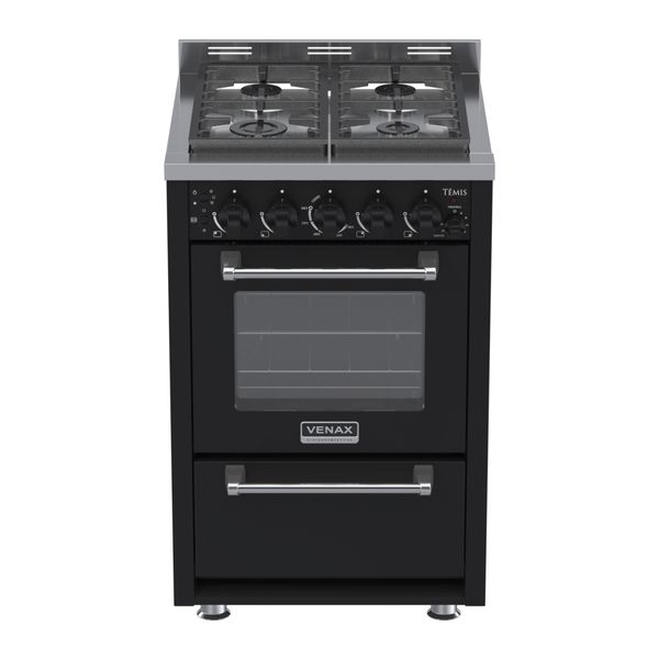 Fogao 4 Bocas Venax Temis Preto Glp 220 V