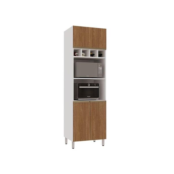 Paneleiro 70cm 3 Portas Com Espaço Para Micro-ondas Luciane Branco-carvalho Jari