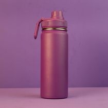 Garrafa Com Alça E Bico 780ml Em Aço Inox Roxa