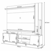 Estante Home Theater Virtus Cinamomo Off White - Hb Móveis