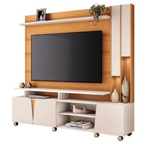 Estante Home Theater Virtus Cinamomo Off White - Hb Móveis
