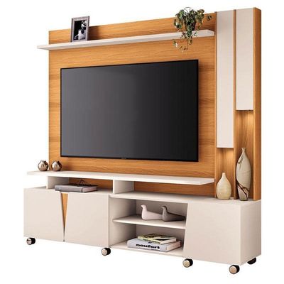 Estante Home Theater Virtus Cinamomo Off White - Hb Móveis
