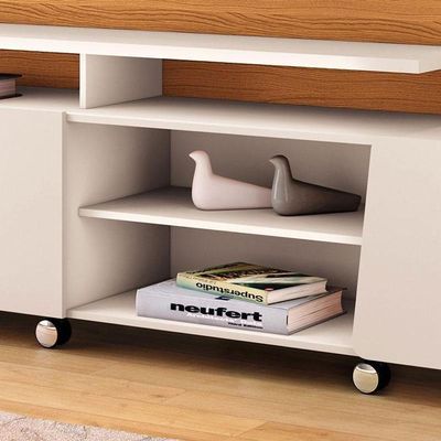 Estante Home Theater Virtus Cinamomo Off White - Hb Móveis