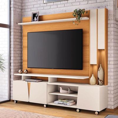 Estante Home Theater Virtus Cinamomo Off White - Hb Móveis