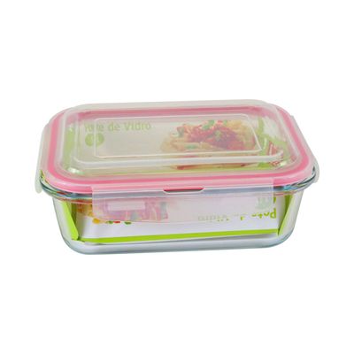 Pote de Vidro Hermético Cazza Retangular Click Transparente 1L UNICA