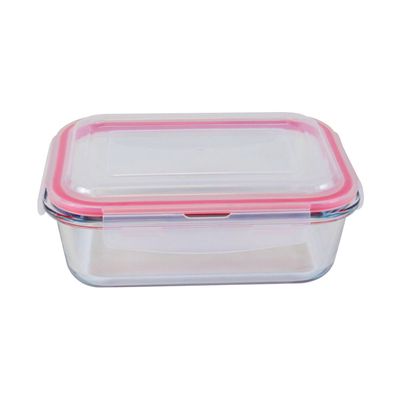 Pote de Vidro Hermético Cazza Retangular Click Transparente 1L UNICA