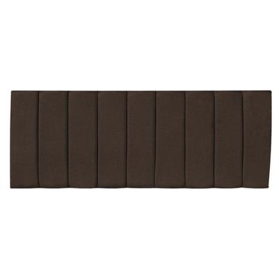 Kit Cabeceira Painel E Calçadeira Recamier Baú Solteiro 0,90m Holanda Suede Marrom - Pallazio