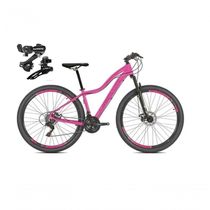 Bicicleta Feminina Aro 29 Absolute Hera 24v Alumínio Câmbios Shimano Freio A Disco Rosa 15