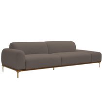 Sofá Living Unne 3 Lugares 210cm Terminal Esquerdo Bouclé Marrom - Nexta Casa Cor Marrom