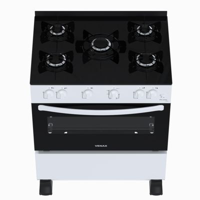Fogao 5 Bocas Venax Picasso Line Branco Gas Glp
