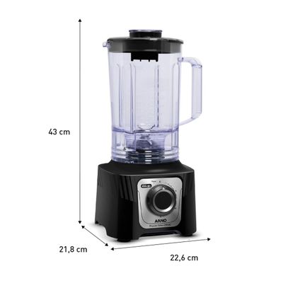Liquidificador Arno Power Max LN66 2200W 3,1L 15 Velocidades Preto Preto / 110