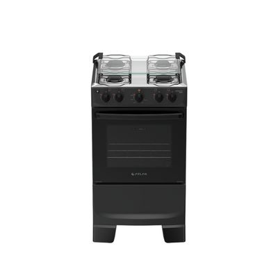 Fogão Atlas Mônaco Plus 4 Bocas com Mesa Inox e Acendimento Automático Bivolt Preto
