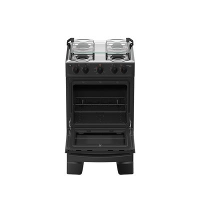 Fogão Atlas Mônaco Plus 4 Bocas com Mesa Inox e Acendimento Automático Bivolt Preto