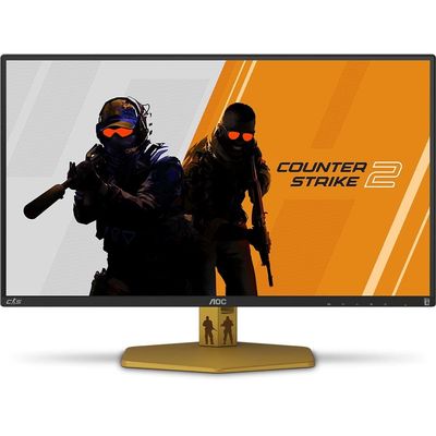 Monitor Gamer 24,5" LED AOC AGON Counter Strike 2 CS25G/78 Full HD 310Hz Preto e Dourado
