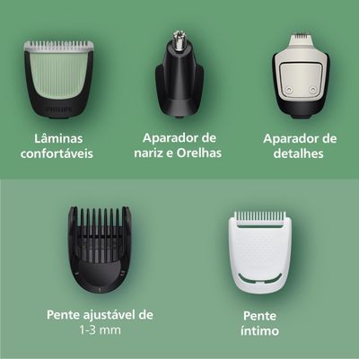 Aparador de Pelos Philips Multigroom MG3941/15 10 em 1 Bivolt