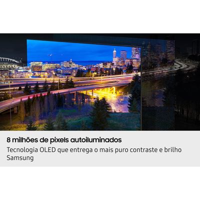 Smart TV 55 4K Samsung OLED QN55S85FAGXZD Vision AI 120Hz Dolby Atmos Processador NQ4 AI Gen2 Preto Grafite