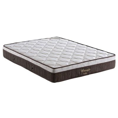 Cama Box Queen Size Ortobom Magnyfic com Ortopillow e Molas Ensacadas 65x158x198 cm - Marrom/Bege